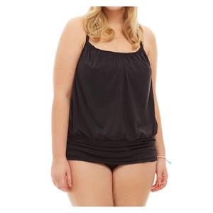 NEW ALWAYS FOR ME plus size luxury racerback tankini top with matching tankini b